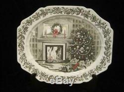 Rare Johnson Brothers Merry Christmas 17 X 14 Serving Platterexc