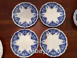 Rare Set of 4 Georgia Johnson Bros. England Flow Blue Dinner Plates 10