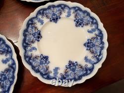 Rare Set of 4 Georgia Johnson Bros. England Flow Blue Dinner Plates 10