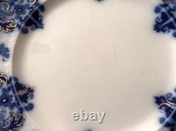 Rare Set of 4 Georgia Johnson Bros. England Flow Blue Dinner Plates 10