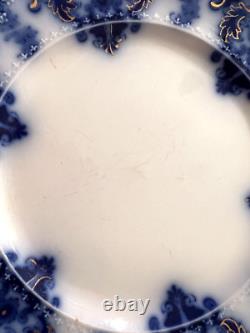 Rare Set of 4 Georgia Johnson Bros. England Flow Blue Dinner Plates 10