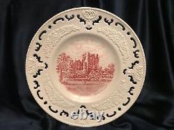 Rare! Set of 4 Johnson Bros Old Britain Castles Cut Lace Cabinet Platters 10.5D
