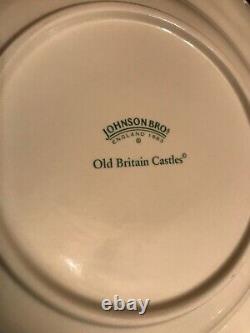 Rare! Set of 4 Johnson Bros Old Britain Castles Cut Lace Cabinet Platters 10.5D