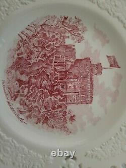 Rare! Set of 4 Johnson Bros Old Britain Castles Cut Out Lace Dinner Plates