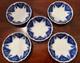 Rare Set Of 5 Georgia Johnson Bros. England Flow Blue Coupe Soup Bowls 7 5/8
