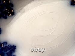 Rare Set of 5 Georgia Johnson Bros. England Flow Blue Coupe Soup Bowls 7 5/8