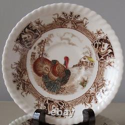 Rare! Vintage Johnson Brothers Barnyard King Turkey 3 Piece Place Setting