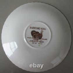 Rare! Vintage Johnson Brothers Barnyard King Turkey 3 Piece Place Setting