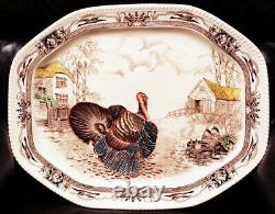 Rare Vintage Johnson Brothers Barnyard King Turkey Platter Size 20 3/4 Excel