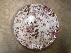 Rose Chintz China Dinner Plate Set Johnson Brothers Green Back Stamp
