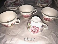 Rose Chintz Johnson Brothers England Fine Porcelain China. 24 Assorted Pieces