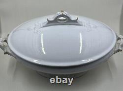 Royal Ironstone China Johnson Bros England Oval Covered Vegetable Bowl Rare Cond