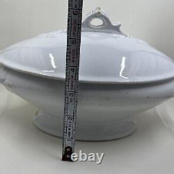 Royal Ironstone China Johnson Bros England Oval Covered Vegetable Bowl Rare Cond