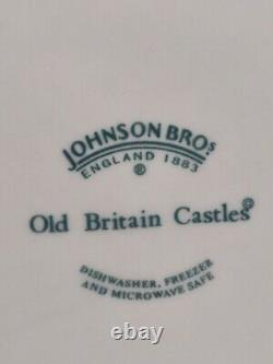 SET 10 Johnson Bros 10 Dinner Plates Old Britain Castles Red Pink
