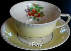 SET OF 6 Johnson Bros. FRUIT Teacups & Saucers MULTI COLORS Old English ENGLAND