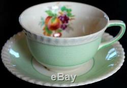 SET OF 6 Johnson Bros. FRUIT Teacups & Saucers MULTI COLORS Old English ENGLAND