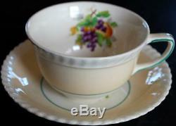 SET OF 6 Johnson Bros. FRUIT Teacups & Saucers MULTI COLORS Old English ENGLAND