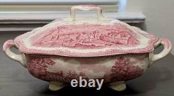 STUNNING Johnson Bros Classic Old Britain Castles Pattern Pink Tureen