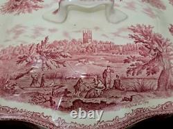 STUNNING Johnson Bros Classic Old Britain Castles Pattern Pink Tureen