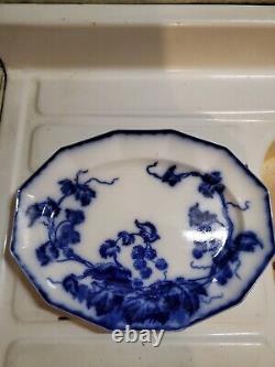 Sale! Was 200 Antique 14.25 Flow Blue Cir 1900 Johnson Bros Eng Kenworth Platter