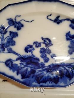 Sale! Was 200 Antique 14.25 Flow Blue Cir 1900 Johnson Bros Eng Kenworth Platter
