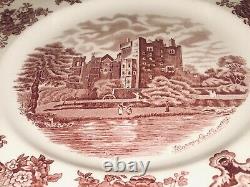 Service For 4 Johnson Brothers Pink Transfer-ware-4 Five Piece Place Settings