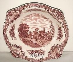 Service For 4 Johnson Brothers Pink Transfer-ware-4 Five Piece Place Settings