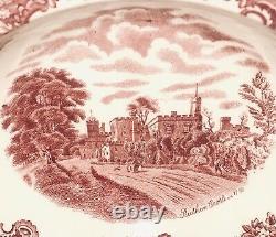 Service For 4 Johnson Brothers Pink Transfer-ware-4 Five Piece Place Settings