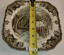 Set 12 Johnson Brothers Friendly Village Square Salad Plates Covered Bridge