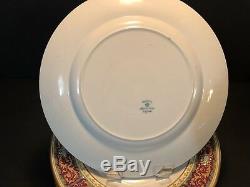 Set 12 Johnson Brothers Pareek 10 3/4 Dinner Plates Blue Enameled Flowers