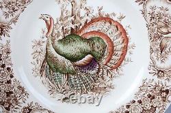 Set 12 Johnson Brothers WILD TURKEYS Native American Thanksgiving Dinner Plates