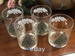 Set 8 Johnson Bros England Victorian Christmas 14 Oz Flat Tumblers Christmas NIB