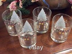 Set 8 Johnson Bros England Victorian Christmas 14 Oz Flat Tumblers Christmas NIB