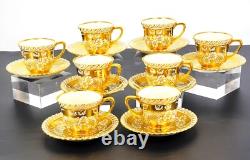 Set 8 Johnson Bros. Old English Porcelain Ornate Gold Floral Expresso/Tea Cups