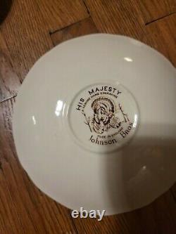 Set Johnson Brothers His Majesty Thanksgiving Turkey Plate Platter Cup & Saucer