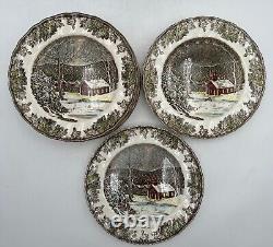 Set Lot 12 Johnson Brothers 10 Dinner Plates, The Friendly Village School House