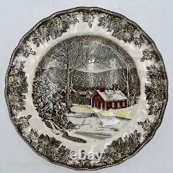 Set Lot 12 Johnson Brothers 10 Dinner Plates, The Friendly Village School House