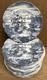 Set Of 10 Vintage Johnson Brothers Blue Enchanted Gardens 10 Dinner Plates #1