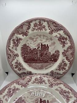 Set Of 11 Johnson Bros Old Britain Castles Pink Blarney Castle 10 Dinner Plates