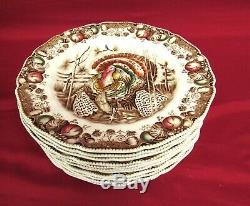 Set Of 12 Johnson Bros His Majesty Turkey Dinner Plates 10.75