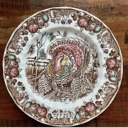 Set Of 12 Johnson Bros His Majesty Turkey Thanksgiving 7 3/4 Salad Plates