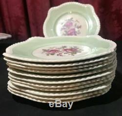 Set Of 12 Johnson Brothers Windsor Ware 8 Plates With A Floral Decorated Center