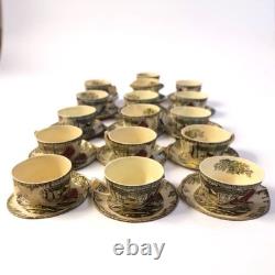 Set Of 16 Johnson Bros The Friendly Village Teacups And Saucers