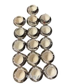 Set Of 16 Johnson Bros The Friendly Village Teacups And Saucers