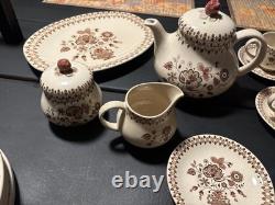 Set Of 35 Johnson Bros Old Granite Jamestown Staffordshire Made England Brown