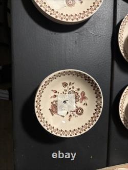 Set Of 35 Johnson Bros Old Granite Jamestown Staffordshire Made England Brown