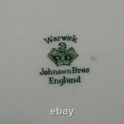 Set Of 4 Johnson Bros. England Flow Blue Warwick 10 Dinner Plates #1