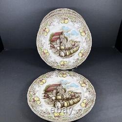 Set Of 4 Johnson Brothers Friendly Village 8 3/4 The Accent Luncheon Plate NIB
