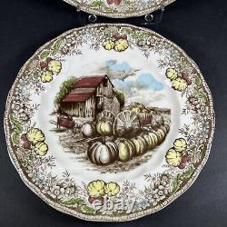 Set Of 4 Johnson Brothers Friendly Village 8 3/4 The Accent Luncheon Plate NIB