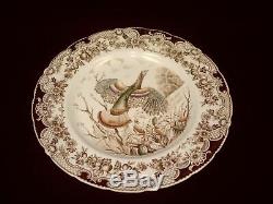 Set Of 4 Johnson Brothers Thanksgiving China Wild Turkeys Dinner Plate 10.75